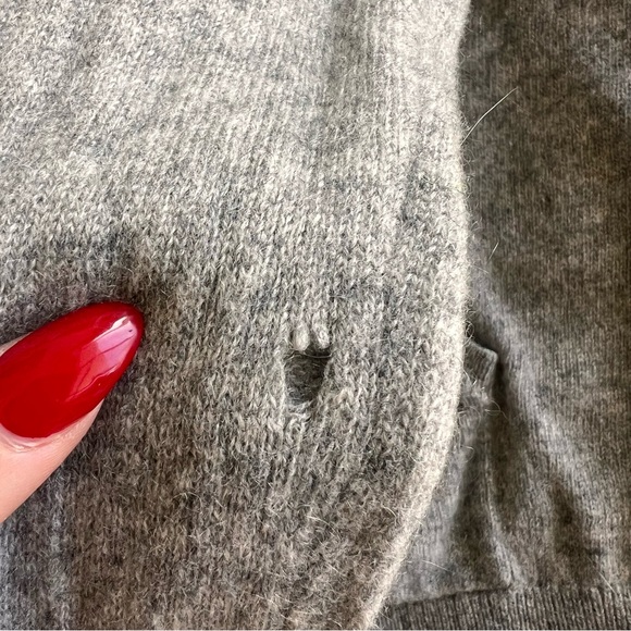 White + Warren 100% Cashmere Full Zip Hoodie- XS-M - Picture 5 of 9